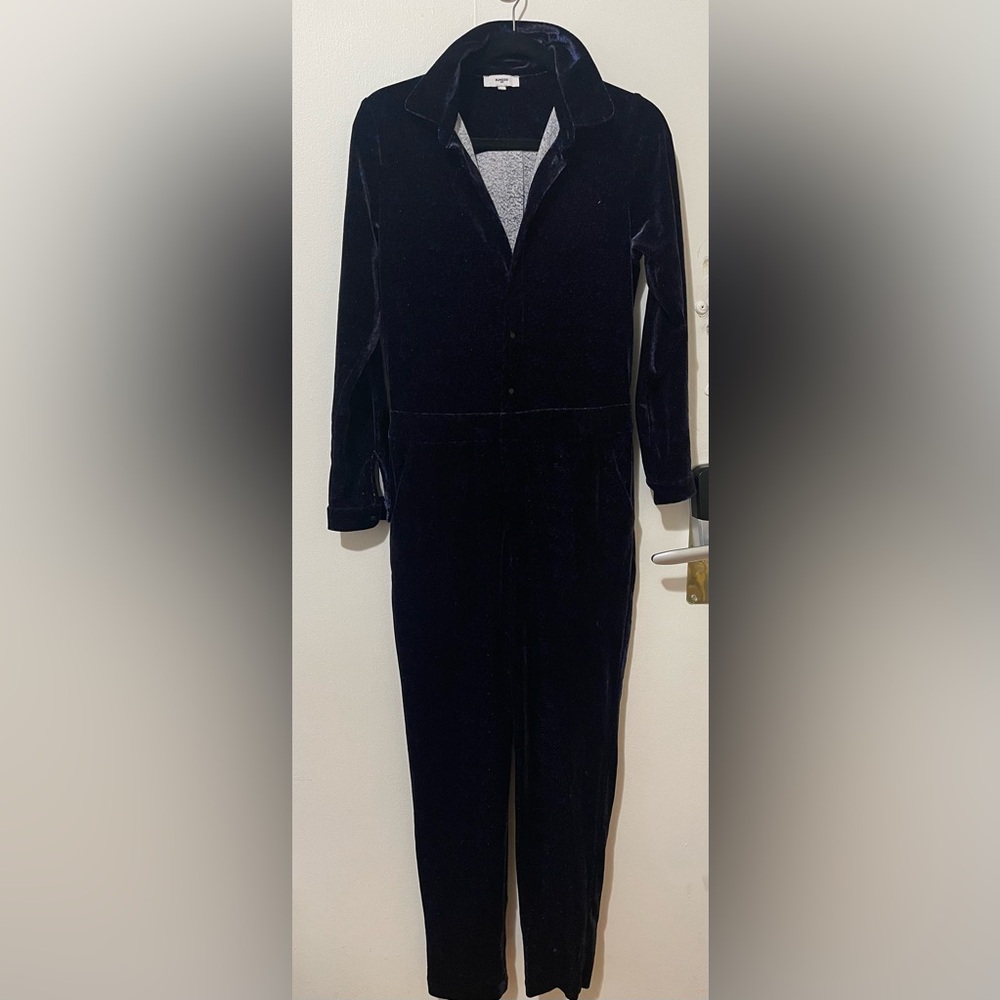 Velvet jumpsuit. European designer.